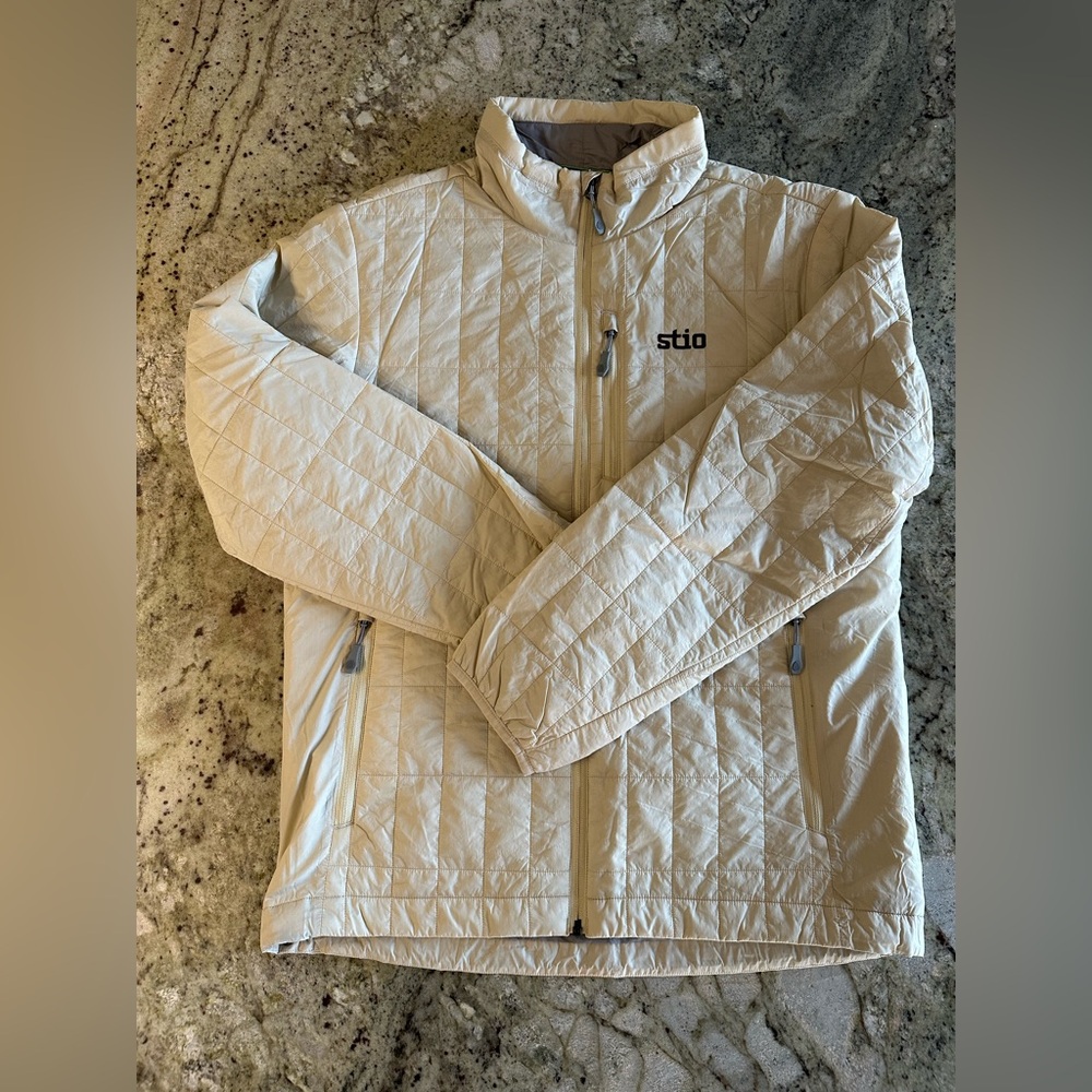 Stio Cream Quilted Jacket Mens Size M